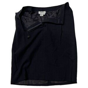 Vintage Due per Due Women Black Mid Rise Dress Short Straight Skirt sz 8P